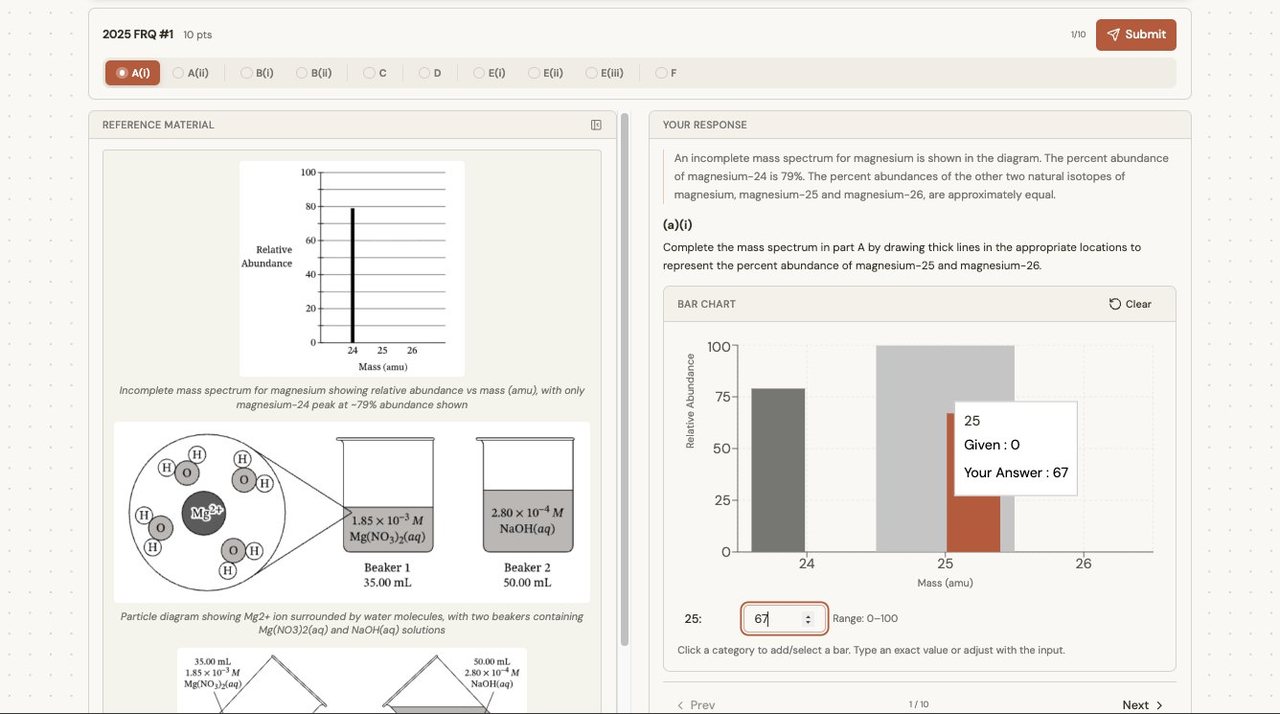 AcornPrep free-response grading