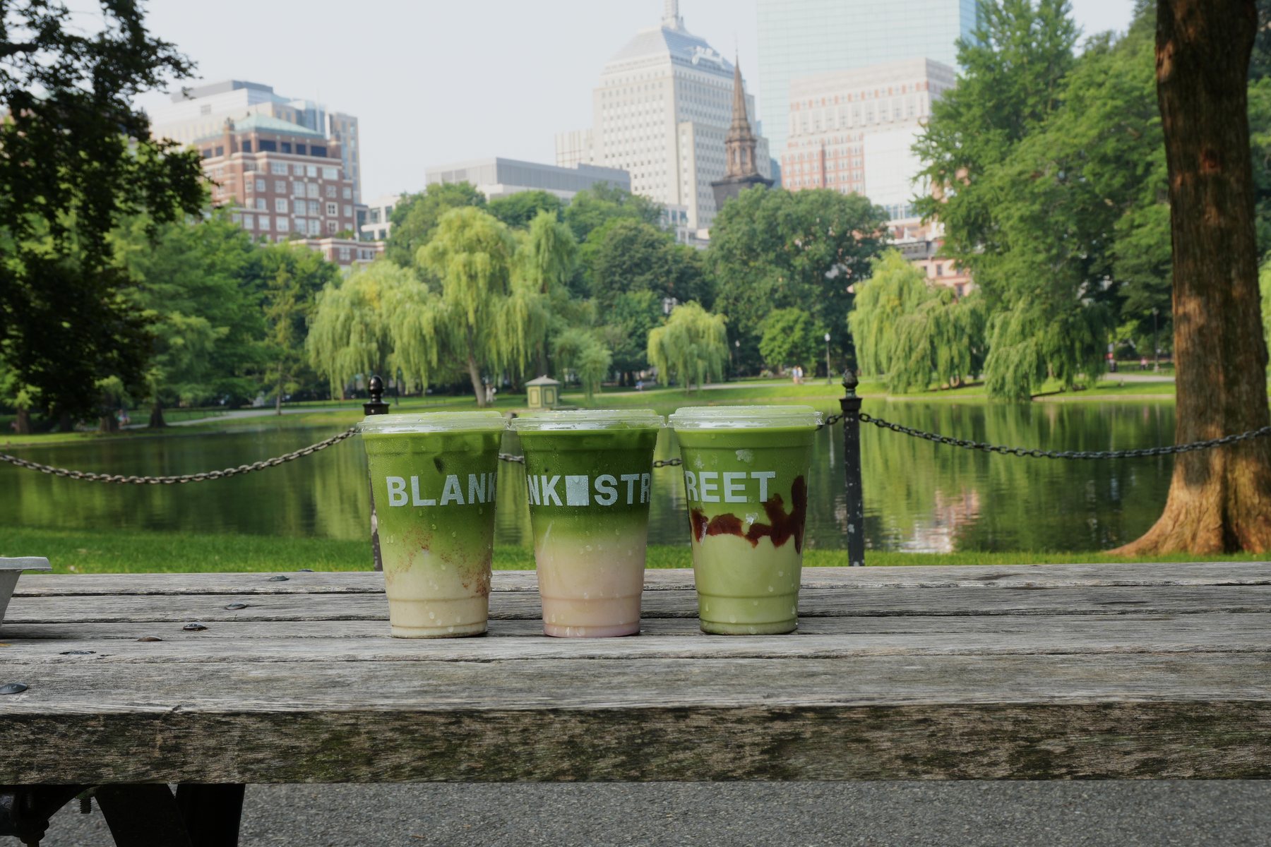 Blank Street matcha, Boston Public Garden