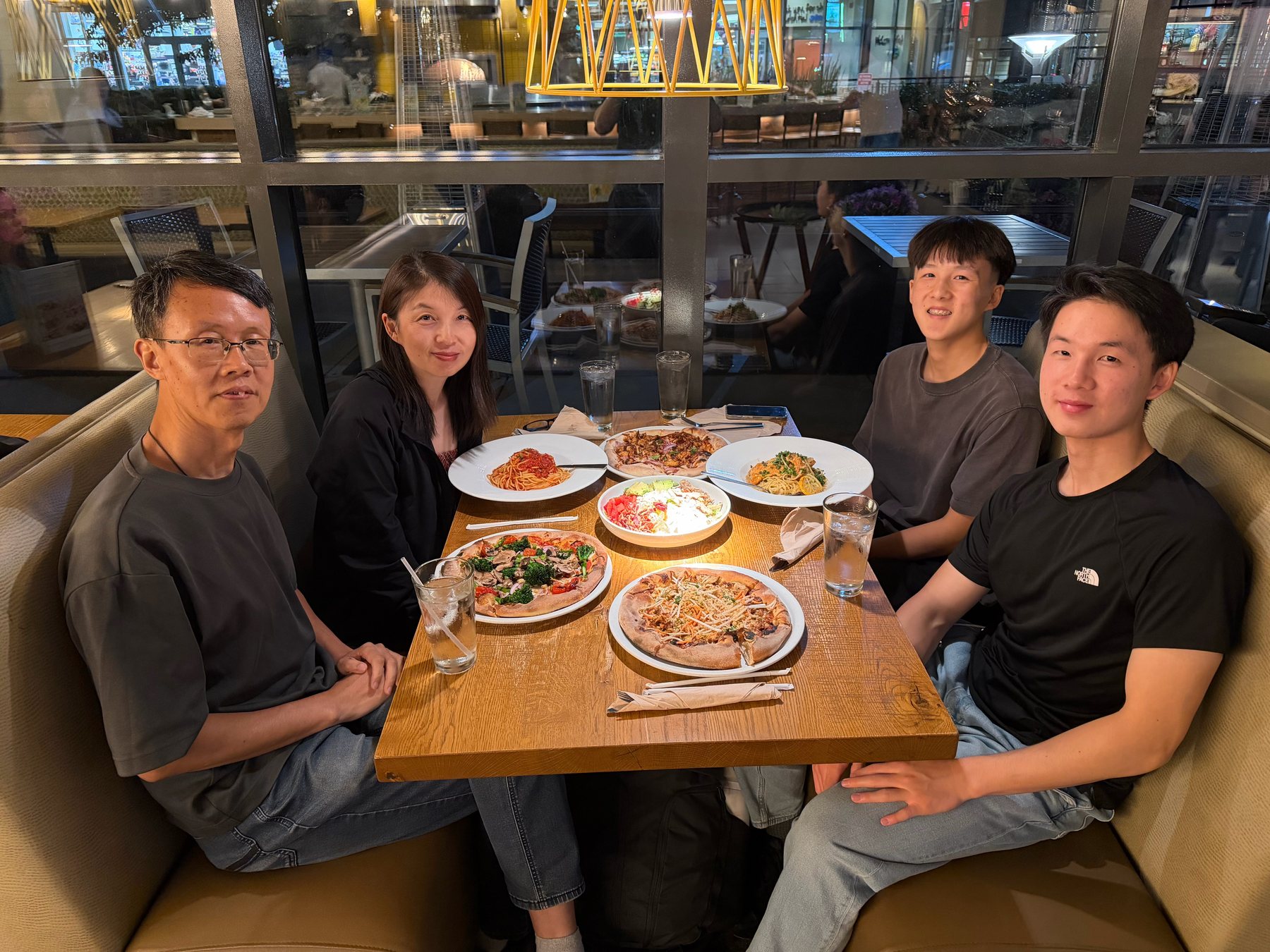 Family dinner — the East Coast visit