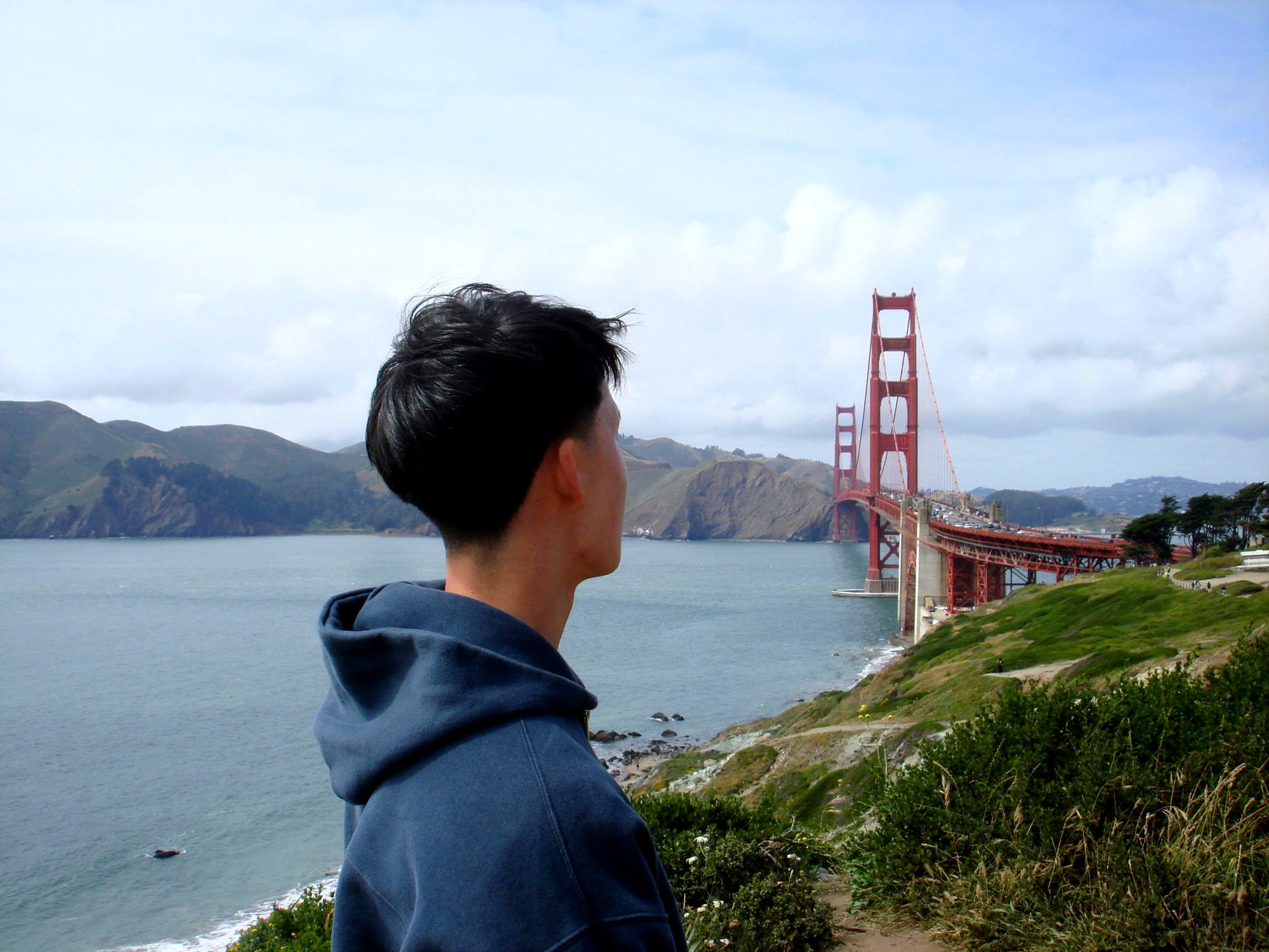 Jadon at the Golden Gate Bridge lookout