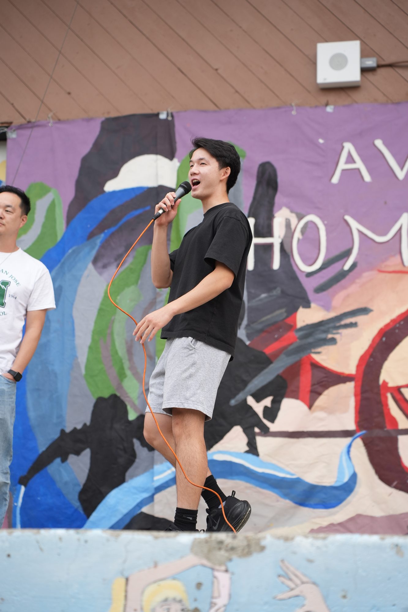Homecoming — on the mic