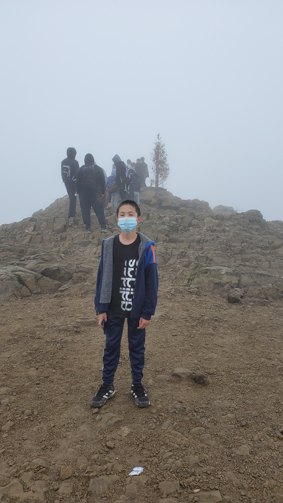 Mission Peak summit, 2021 — the first climb, at twelve