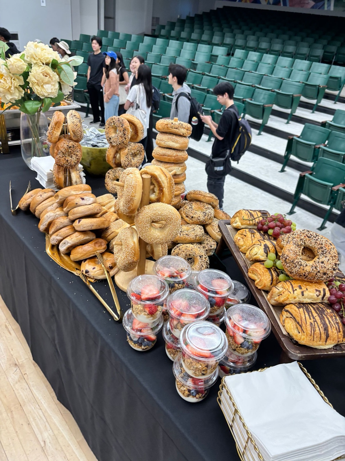 Bagel towers and parfaits at the Senior Breakfast