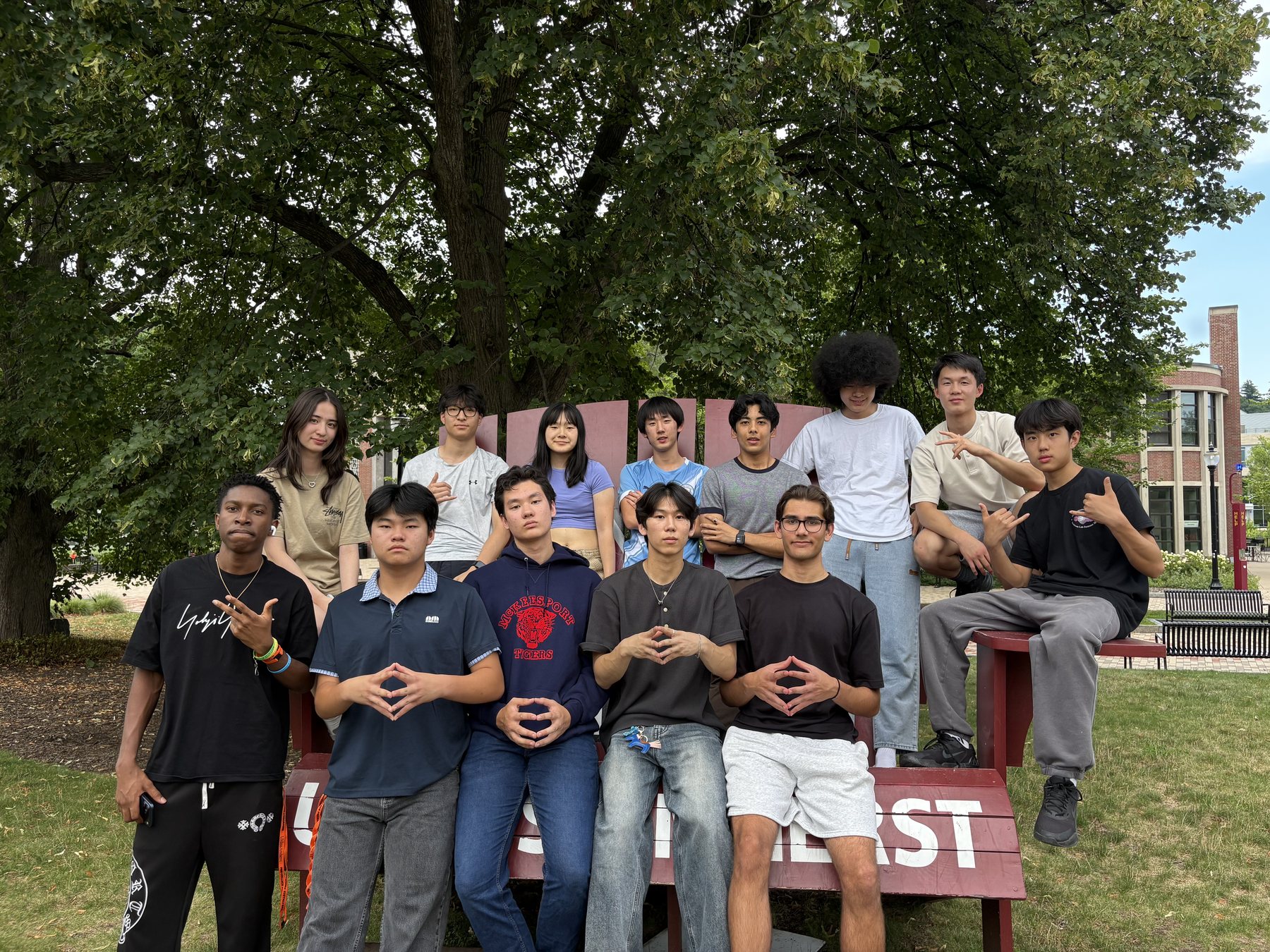 The pre-college cohort, on the lawn